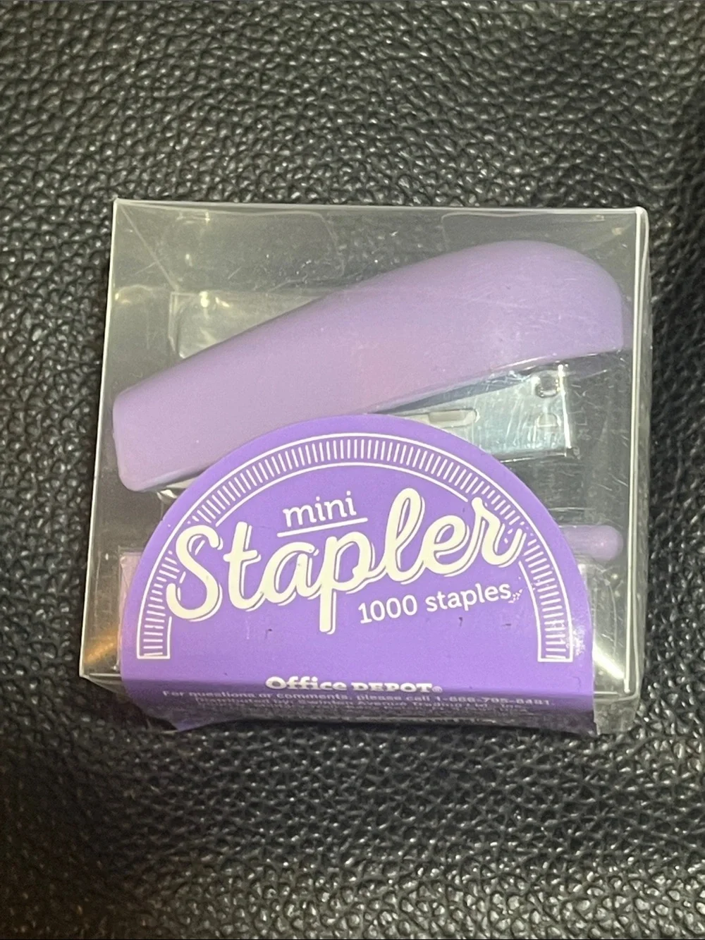 Mini Stapler Light Purple w/ 1000 Staples Desk Travel Dorm